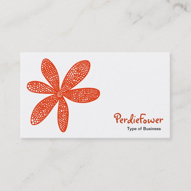 Pretty Flower - Brick Red CC3300 Business Card (Front)