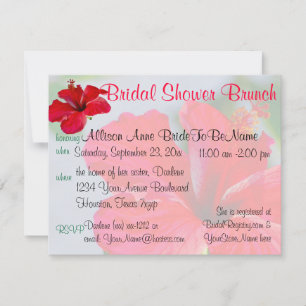 Pretty Flower  Bridal Shower Brunch Invitation