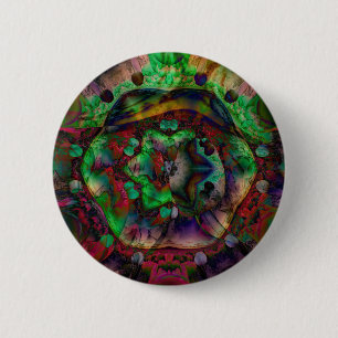 Pretty Flower Burst Abstract 6 Cm Round Badge
