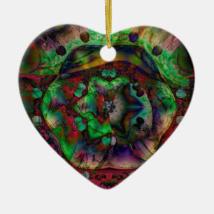 Pretty Flower Burst Abstract Ceramic Tree Decoration