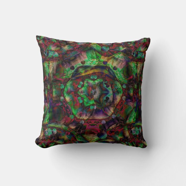 Pretty Flower Burst Abstract Cushion (Front)