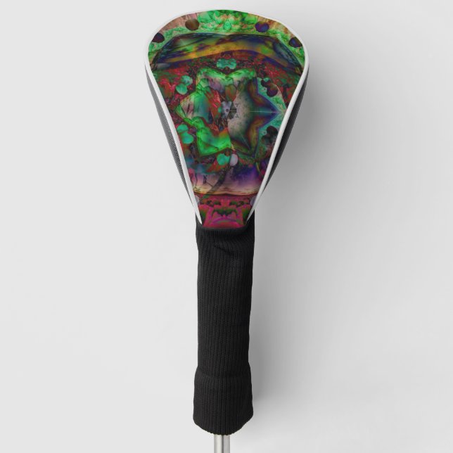 Pretty Flower Burst Abstract Golf Head Cover (Front)