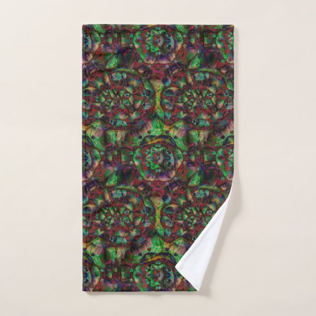 Pretty Flower Burst Abstract Hand Towel (Hand Towel)