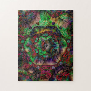 Pretty Flower Burst Abstract Jigsaw Puzzle