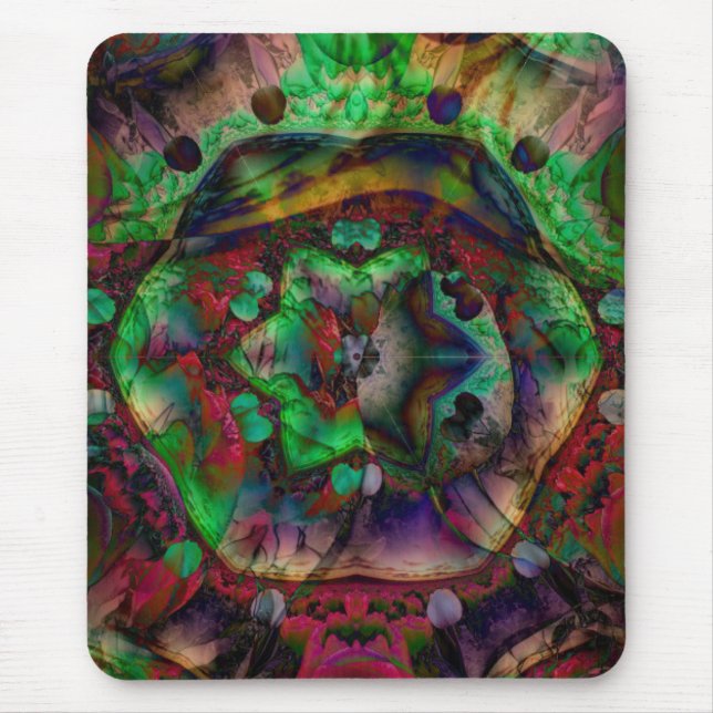 Pretty Flower Burst Abstract Mouse Mat (Front)