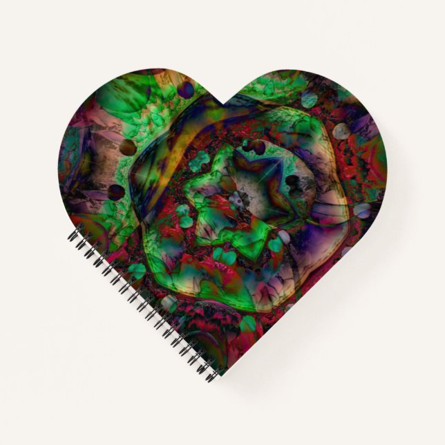 Pretty Flower Burst Abstract Notebook (Front)