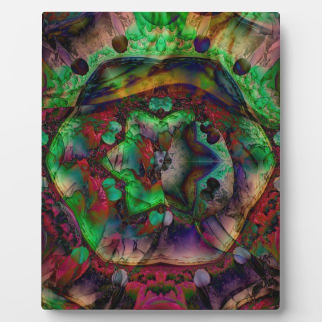 Pretty Flower Burst Abstract Plaque (Front)