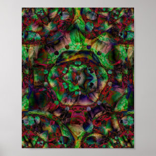 Pretty Flower Burst Abstract Poster