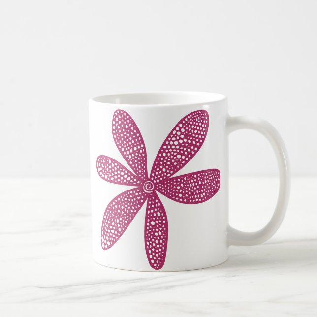 Pretty Flower - Crimson Coffee Mug (Right)