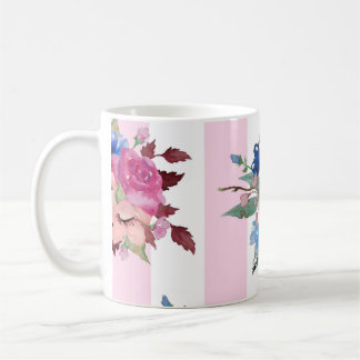 Pretty flower design coffee mug