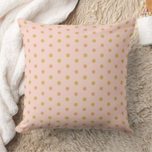 Pretty Flower Dots Pattern Pink Cushion