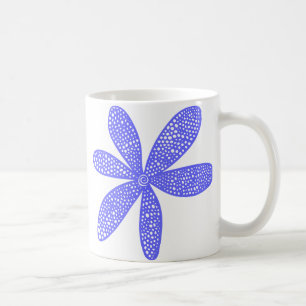 Pretty Flower - Electric Blue Coffee Mug