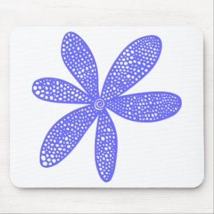 Pretty Flower - Electric Blue Mouse Mat