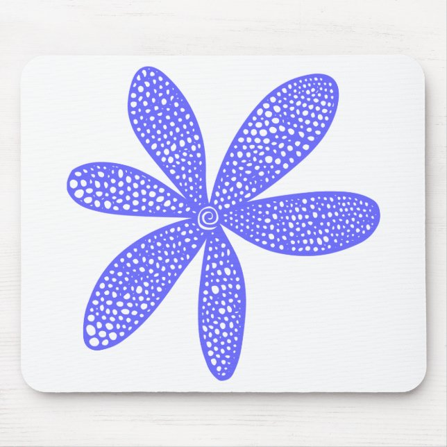 Pretty Flower - Electric Blue Mouse Mat (Front)