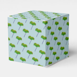 Pretty flower floral blue green poppy favour box