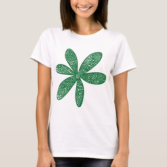 Pretty Flower - Forest Green T-Shirt (Front)