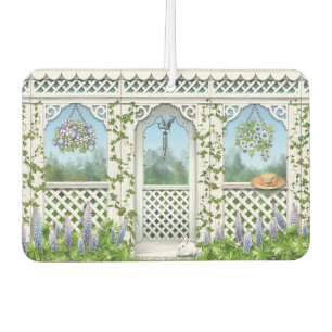 Pretty Flower Garden Gazebo Design Car Air Freshener