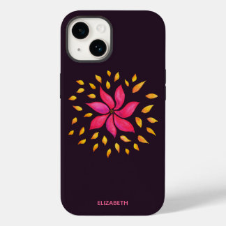 Pretty Flower Girly Name Case-Mate iPhone 14 Case