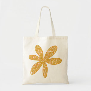 Pretty Flower - Golden Brown Tote Bag