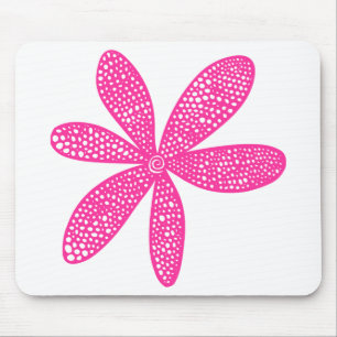 Pretty Flower - Hot Pink Mouse Mat