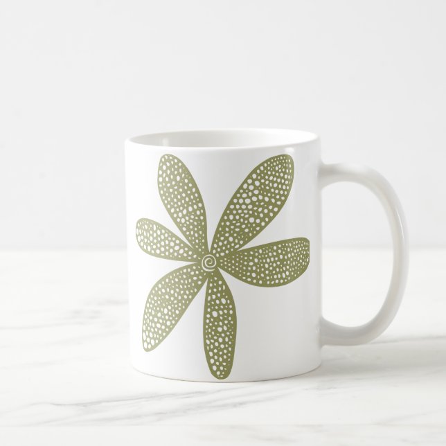 Pretty Flower - Khaki Coffee Mug (Right)