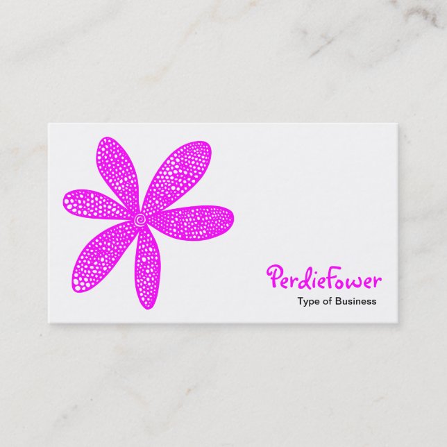 Pretty Flower - Magenta Business Card (Front)