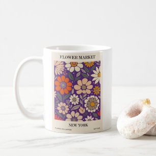 Pretty Flower Market Design Coffee Mug