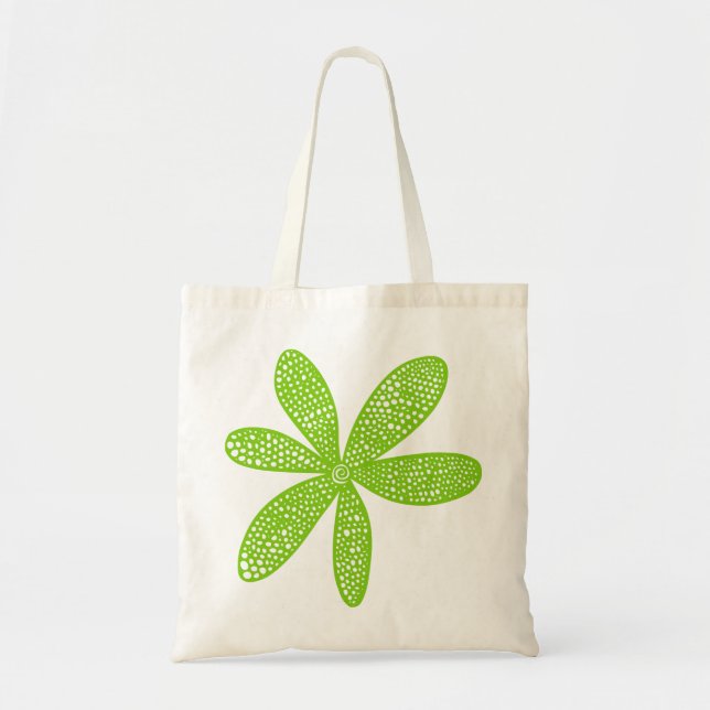 Pretty Flower - Martian Green Tote Bag (Front)