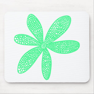 Pretty Flower - Mint Green Mouse Mat