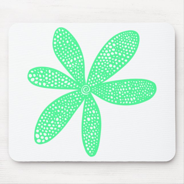 Pretty Flower - Mint Green Mouse Mat (Front)