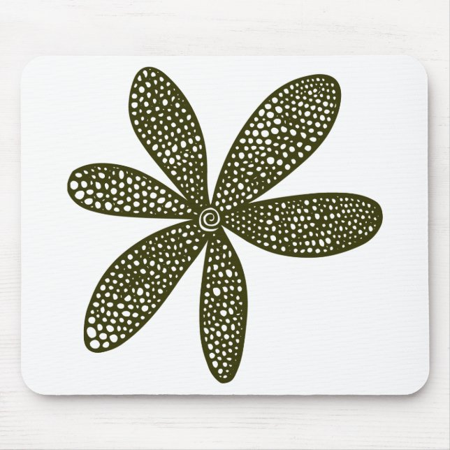 Pretty Flower - Murky Green Mouse Mat (Front)