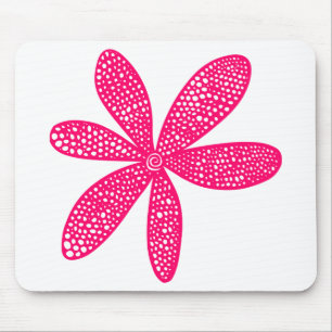 Pretty Flower - Neon Red Mouse Mat