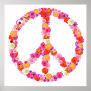Pretty Flower Peace Sign Print