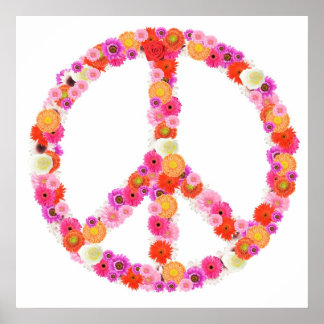Pretty Flower Peace Sign Print