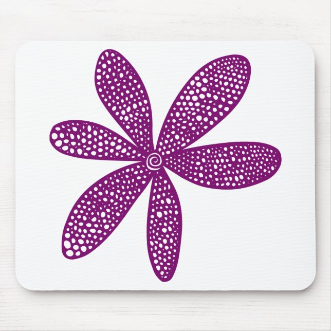Pretty Flower - Plum Mouse Mat (Front)