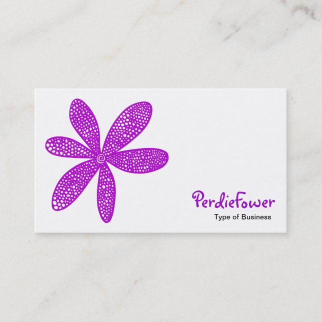 Pretty Flower - Purple 9900CC Business Card (Front)