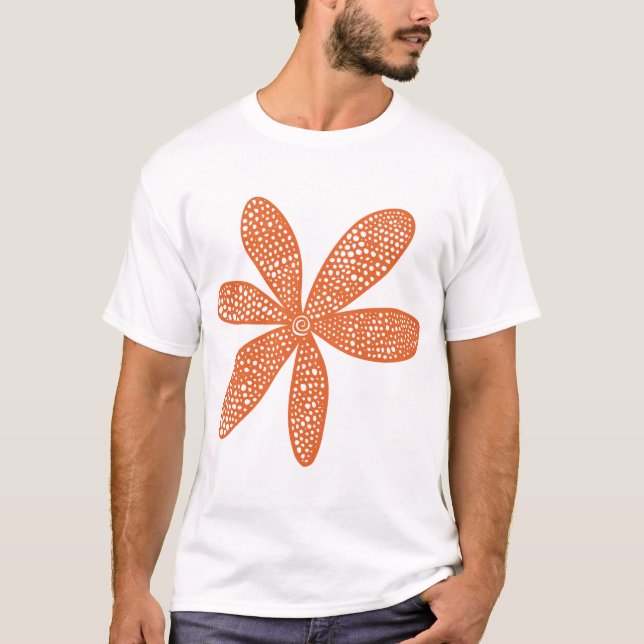 Pretty Flower - Red Brown T-Shirt (Front)