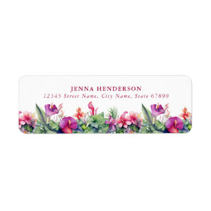 Pretty Flower Return Address Labels