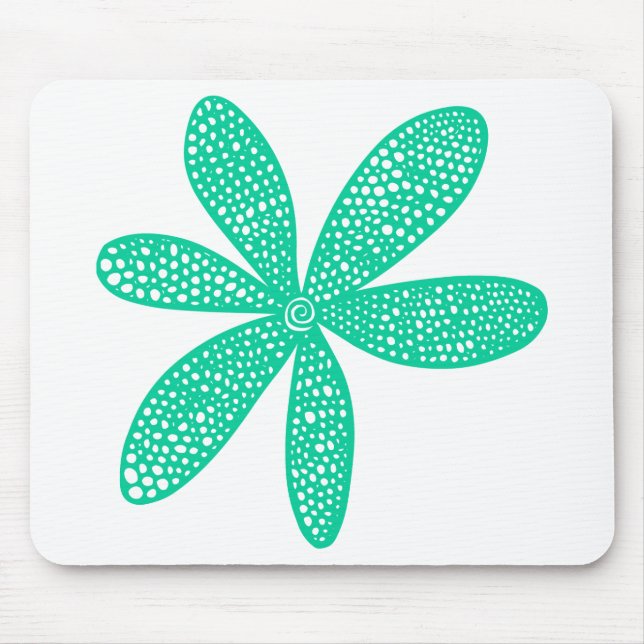 Pretty Flower - Sea Green Mouse Mat (Front)