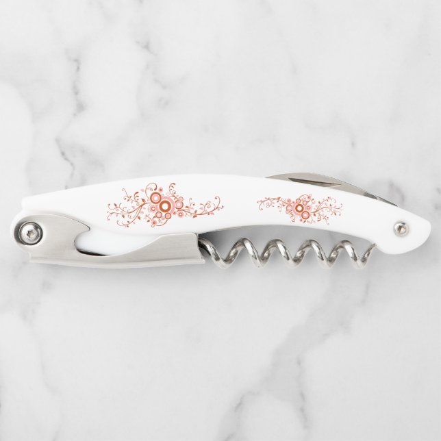 Pretty Flower Swirls Corkscrew (Front)