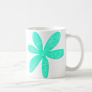 Pretty Flower - Turquoise Coffee Mug