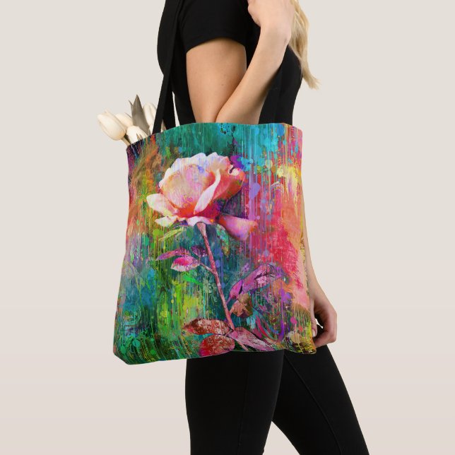 Pretty flower- White Rose Tote Bag (Close Up)