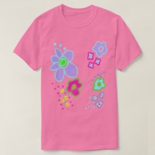 Pretty Flowers Abstract Art to Wear T-Shirt