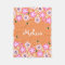 Pretty Flowers and Bees fleece blanket