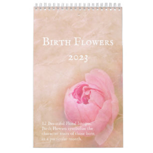Pretty Flowers by Birth Month 12 month Calendar