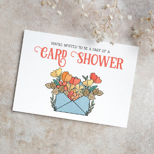 Pretty Flowers Card Shower by Mail Invitation