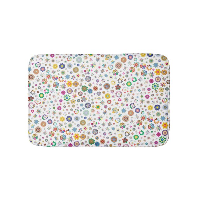 Pretty flowers - colorful Bath Mat  (Front)