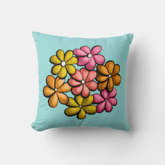 Pretty Flowers Colourful Girly Cushion