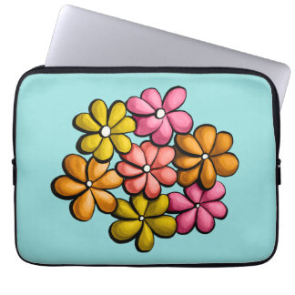 Pretty Flowers Colourful Girly Laptop Sleeve