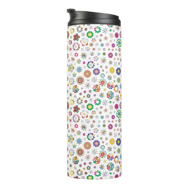 Pretty flowers - colourful Thermal Tumbler (Rotated Right)